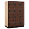 Salsbury Industries 4 Tier Designer Locker, 54"Wx76"Hx24"D, 12 Door, Mahogany 18-24364MAH - alternate 1